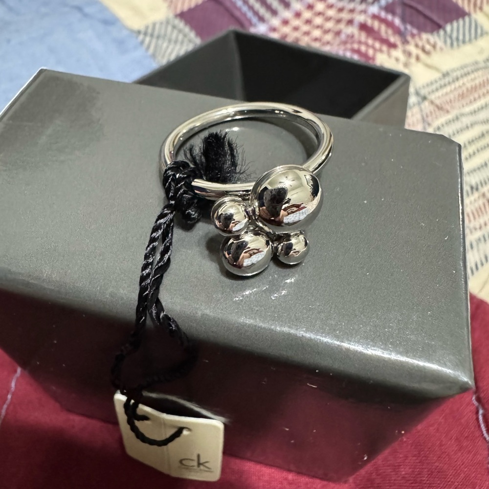 Calvin Klein Silver Women's Toggle/Spinner Ring